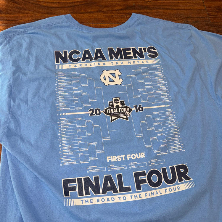 Adidas 2016 University of North Carolina Tar Heels Final 4 Tee Sz 2X