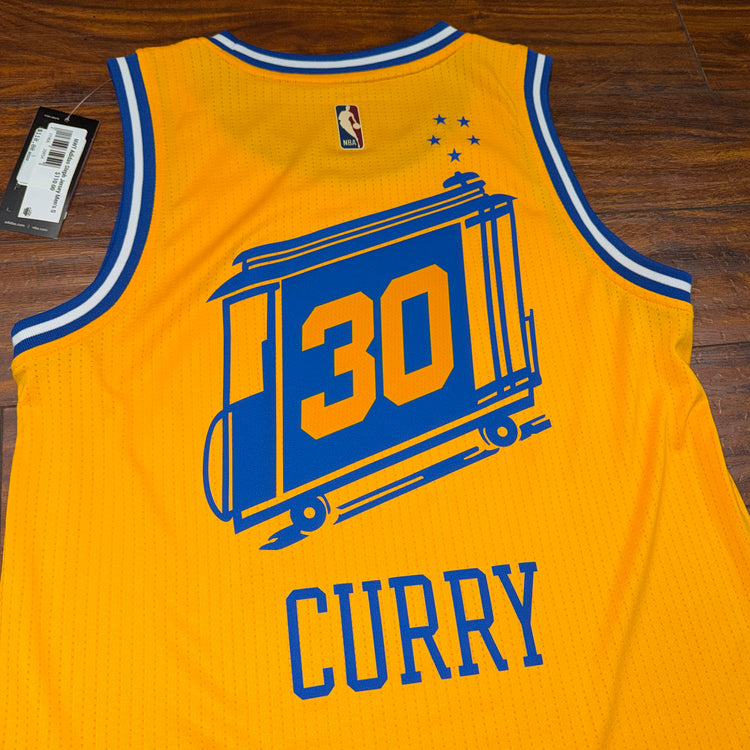 NWT Adidas Golden State Warriors Hardwood Classic Stephen Curry Jersey Sz S
