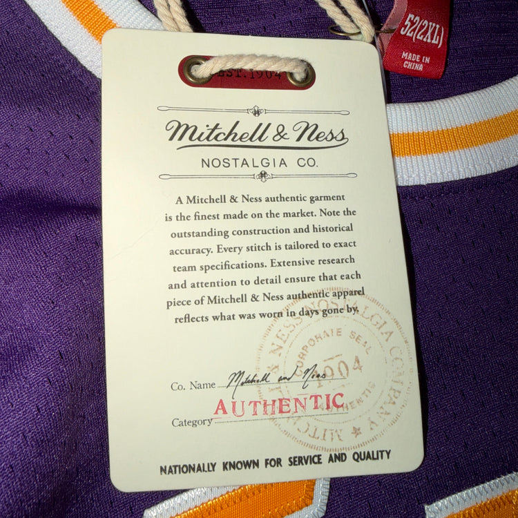 NWT MN Authentic Los Angeles Kobe Bryant Jersey Sz 2X
