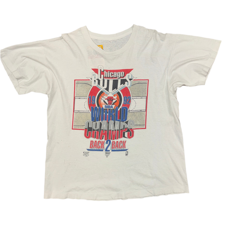 1992 B2B Champs Chicago Bulls Tee Sz M