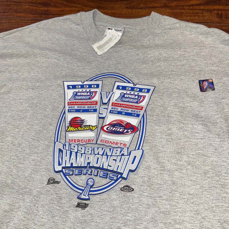 NWT Champion 1998 WNBA Finals Phoenix Mercury Vs Houston Comets Tee Sz 2X