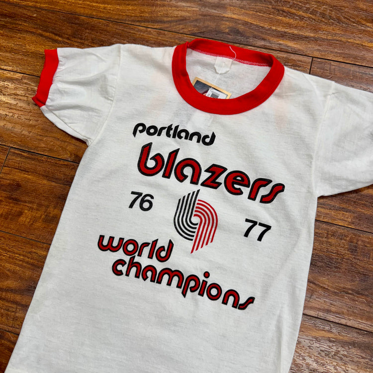 Sportswear Blazers 1976-77 World Champs Ringer Tee Youth L