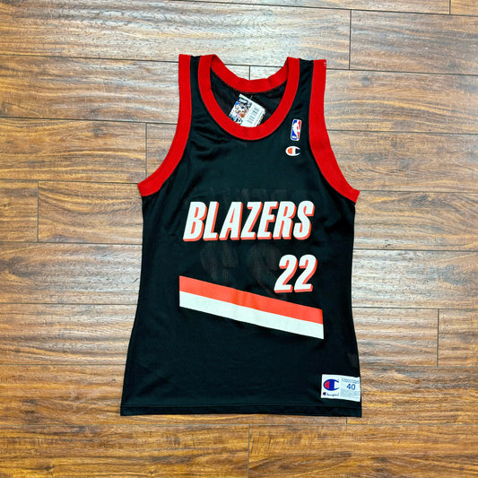 Champion Blazers Clyde Drexler Jersey Sz M