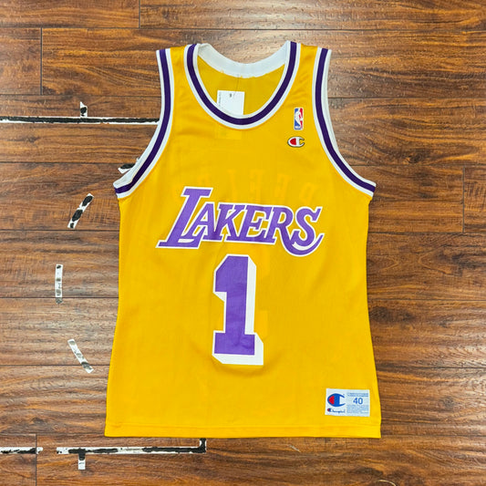 Champion Anthony Peeler Lakers NBA Jersey Sz M