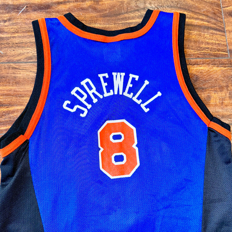 Champion New York Knicks Latrell Sprewell Jersey Sz YM