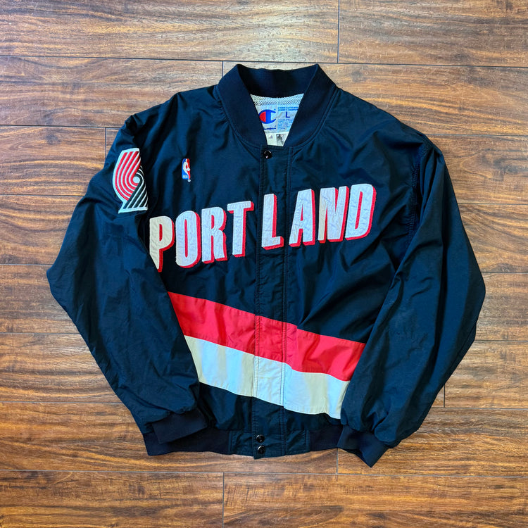 Champion 90's Portland Blazers Warm Up Jacket Sz L