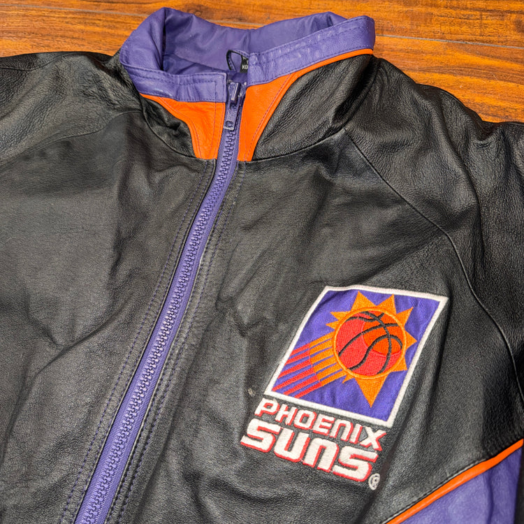 Pro Player Phoenix Suns Leather Jacket Sz XL