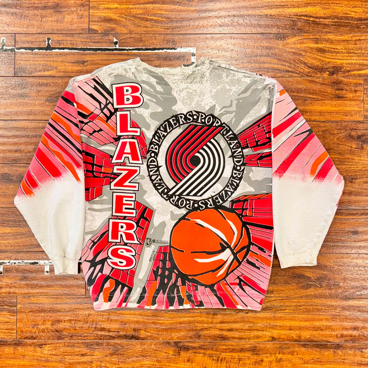 Pure Portland Trail Blazers All-Over Print Crew Sz XL