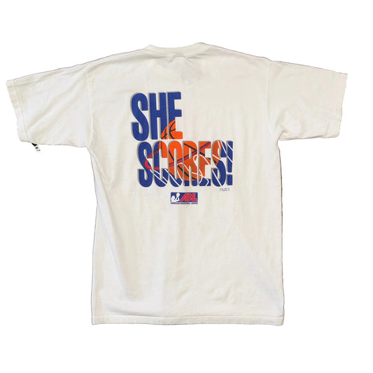 ABL "She Shoot, She Scores" Tee Sz XL
