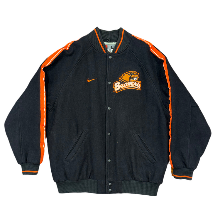 Nike 00’s OSU Beavers Bomber Style Jacket Sz L
