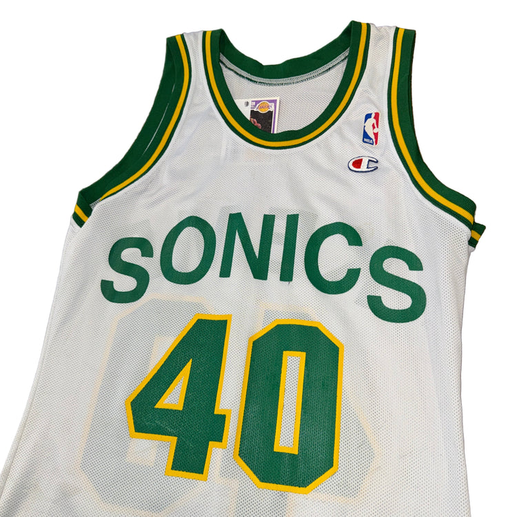 Champion SuperSonics Shawn Kemp Jersey Sz S