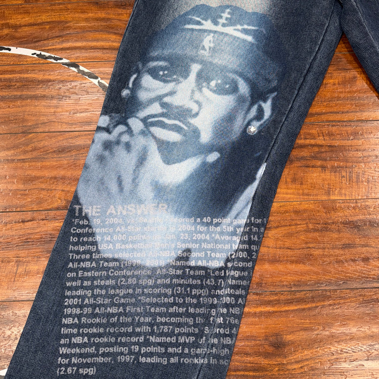 UNK 00’s Denim Philadelphia 76ers Allen Iverson Pants Sz 36