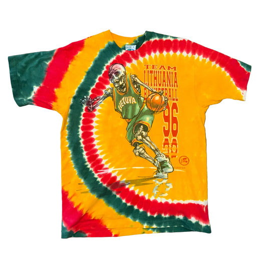 Liquid Blue 1996 Olympics Lithuania Dead Head Tee Sz L