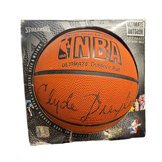 NIB Spalding 1997 Clyde Drexler Autographed Outdoor Ball