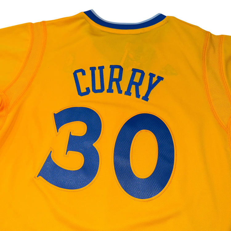 Adidas Golden State Warriors Stephen Curry 2013 Christmas Sleeved Jersey Sz M