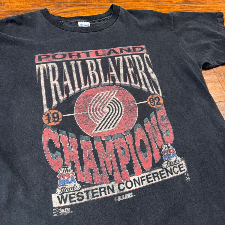 Salem Sportswear Faded 1992 WCC Portland Trail Blazers Tee Sz XL