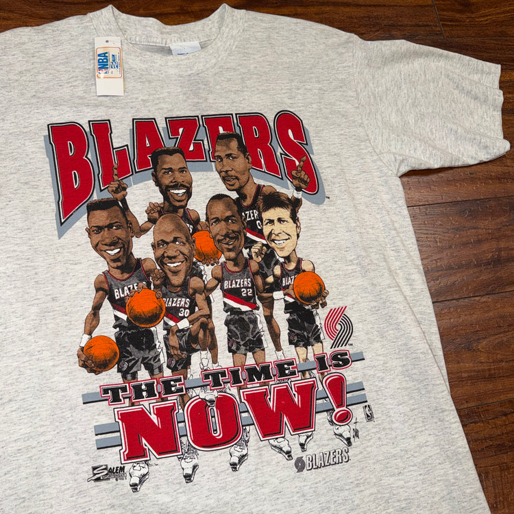 NWT Salem Sportswear Portland Trail Blazers “The Time Is Now” Tee Sz M