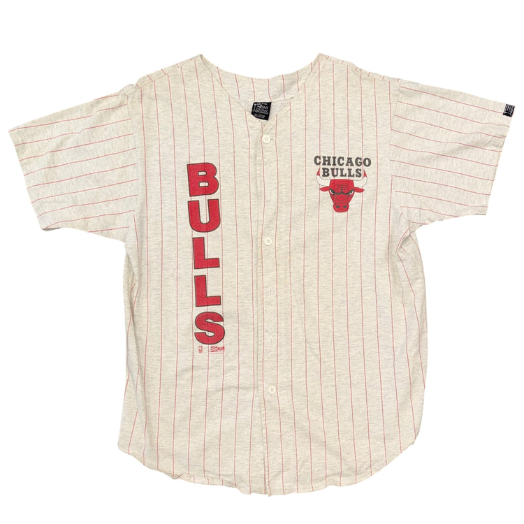 Front Row 90s Chicago Bulls Baseball Jersey Sz L