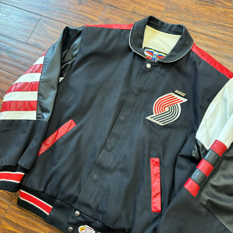 Jeff Hamilton Signed Cliff Robinson Blazers Jacket Sz M