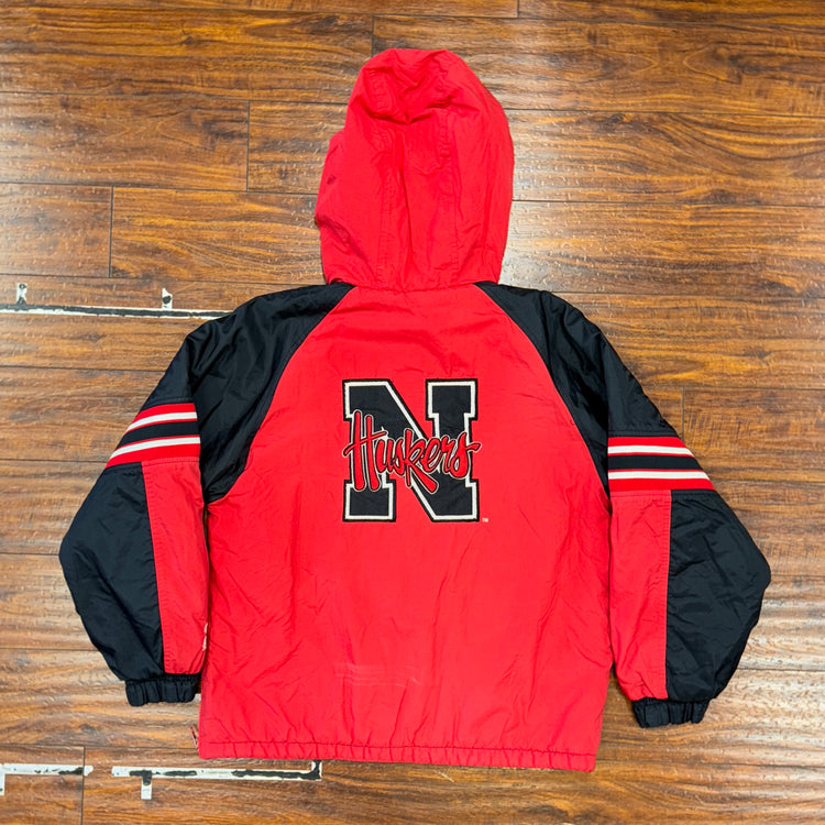 Starter Nebraska Huskers Puffer Jacket Sz YL