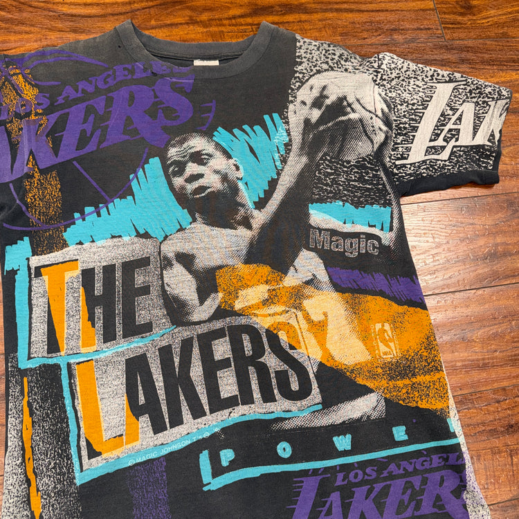 Magic Johnson T’s Los Angeles Lakers Magic Johnson AOP Tee Sz L