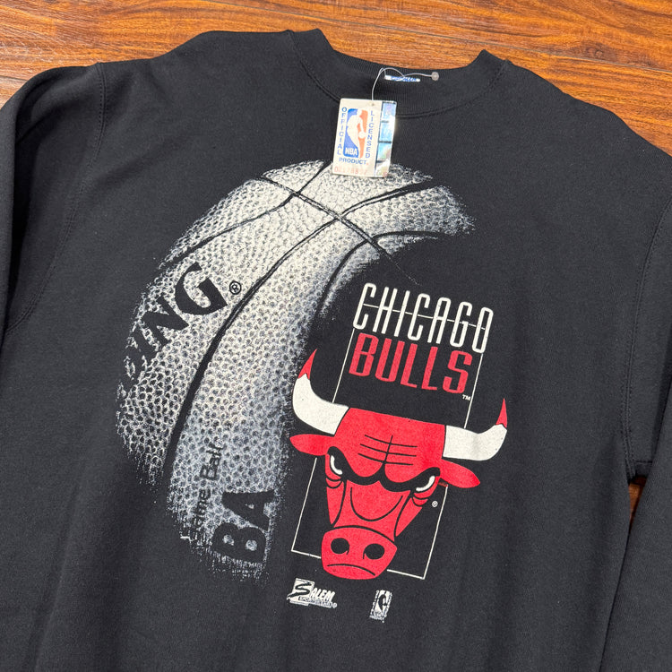 NWT Salem Sportswear Chicago Bulls Crew Sz L