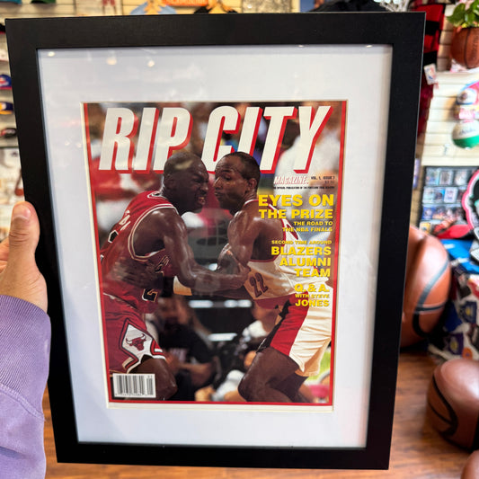 Framed Rip City MJ/Clyde Magazine