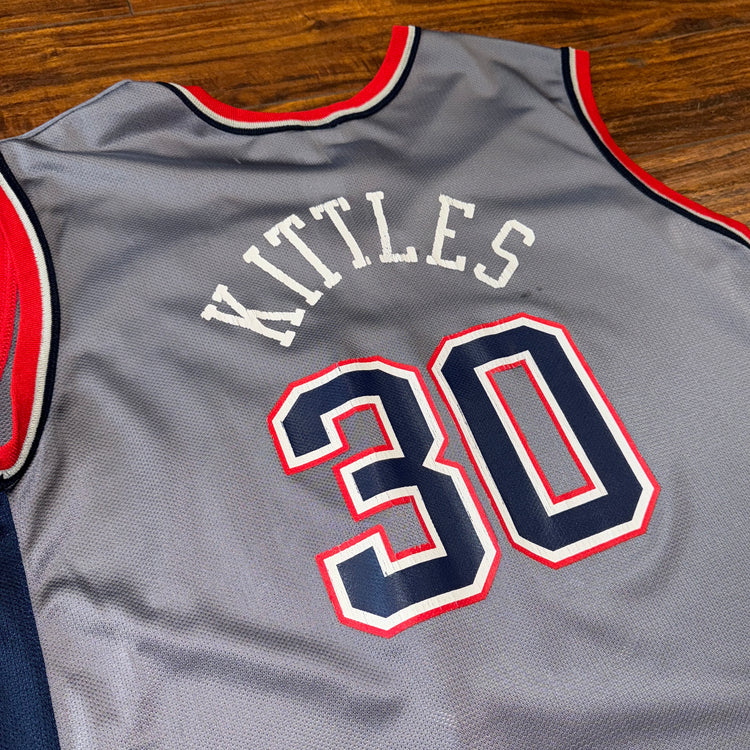 Champion New Jersey Nets Kerry Kittles Jersey Sz L