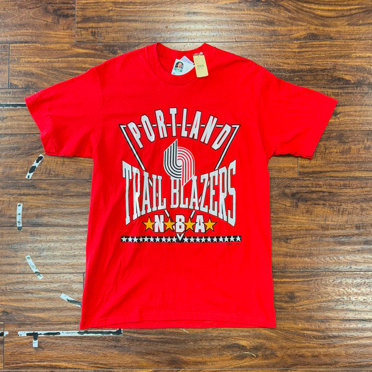 NWT Logo 7 Portland Trail Blazers Red Tee Sz L