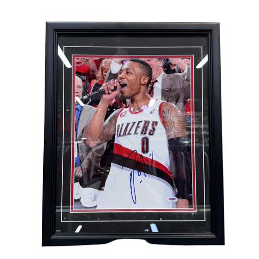 PSA Authenticated Damian Lillard Autographed Framed Photo