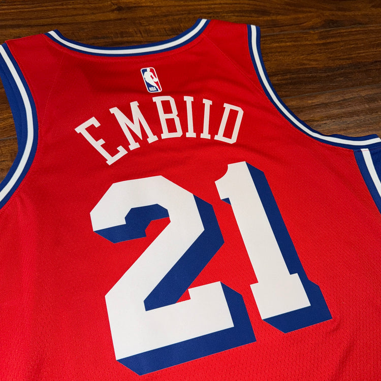 Jordan Philadelphia 76ers Joel Embiid Jersey Sz L