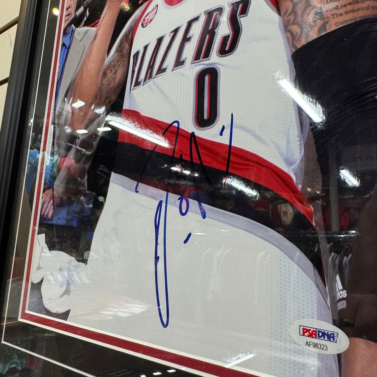 PSA Authentic Damian Lillard Autographed Framed Photo