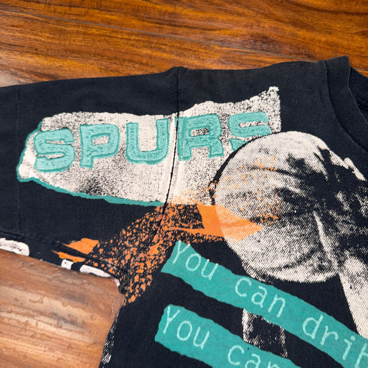 Magic Johnson T’s San Antonio Spurs David Robinson AOP Tee Sz L