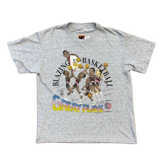 Salem Screen Printers 1988-89 Blazers "Great Plays" Tee Sz L