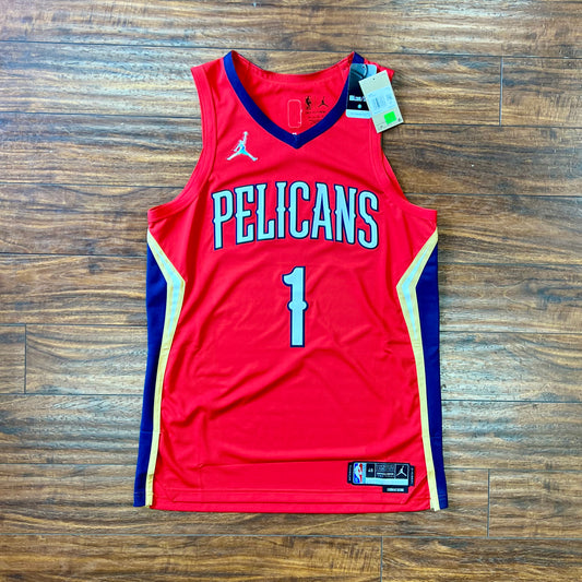 NWT Jordan Authentic New Orleans Pelicans Zion Williamson Jersey Sz L
