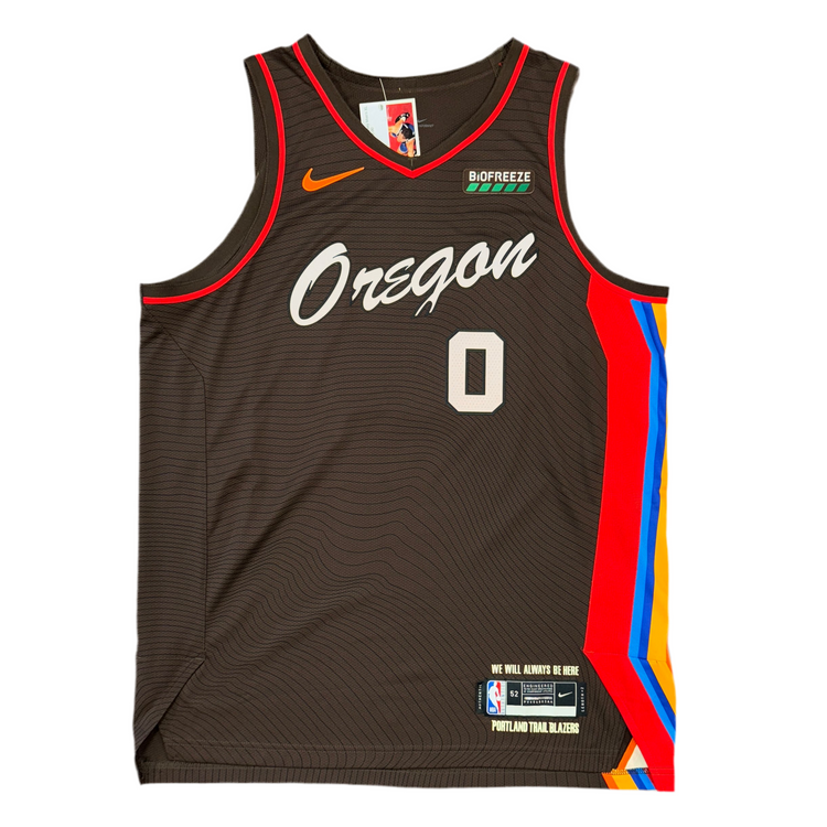 Nike Authentic Portland Trailblazers Damian Lillard Oregon City Jersey Sz XL