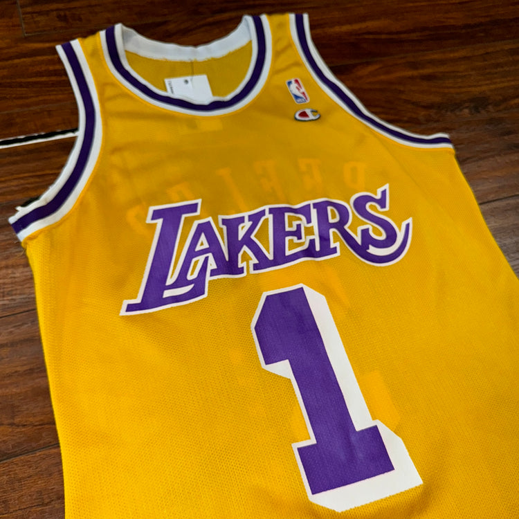 Champion Anthony Peeler Lakers NBA Jersey Sz M