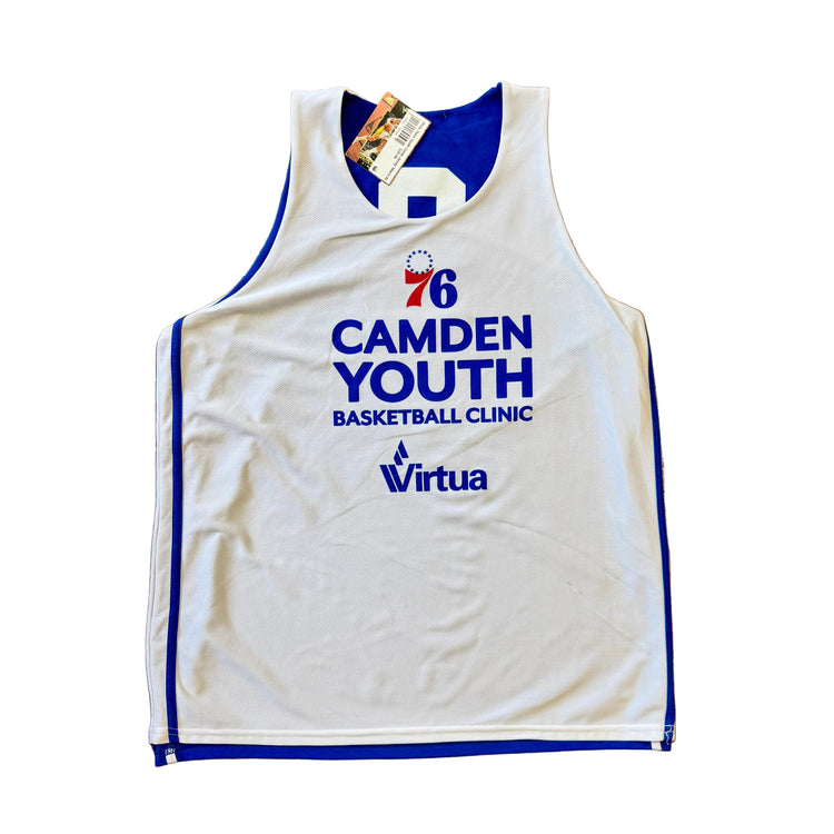Phila 76ers Reversible Youth Camp Jersey Sz YXL