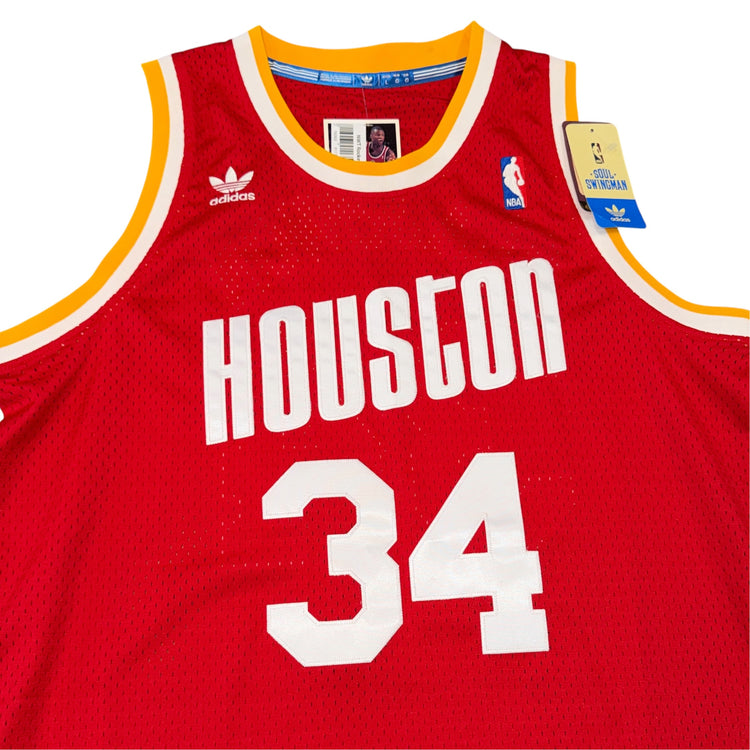 NWT Adidas Hardwood Classics 1994-95 Houston Rockets Hakeem Olajuwan Away Jersey