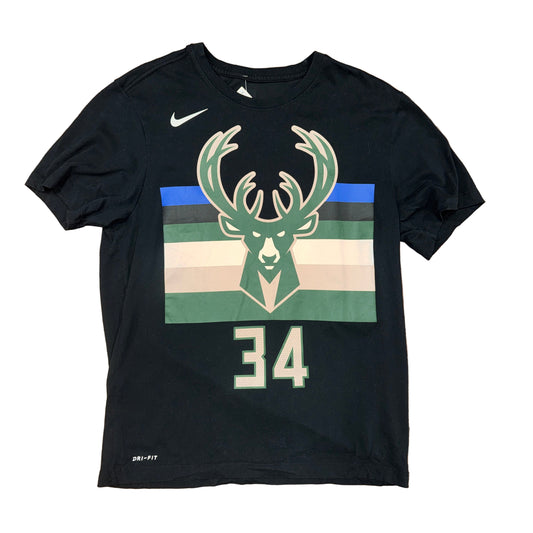 Nike Milwaukee Bucks Giannis Antetokounmpo Jersey Tee Sz M