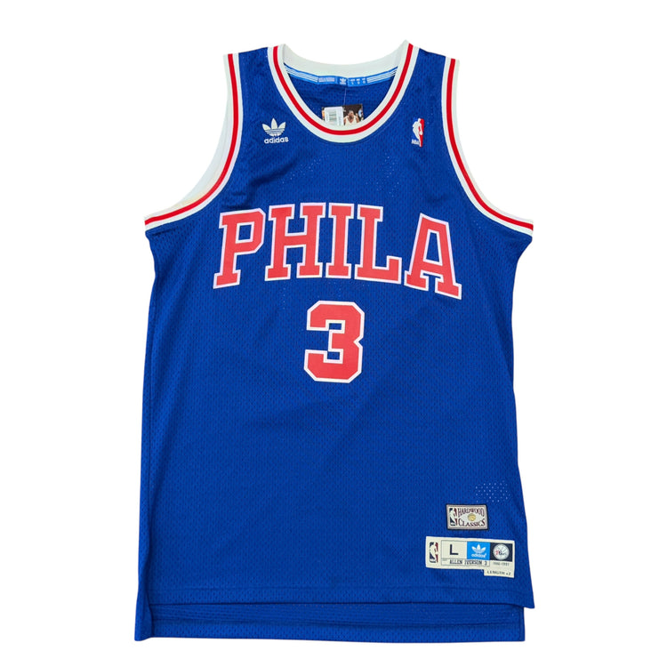 Adidas Hardwood Classics 1996-97 Philadelphia 76ers Allen Iverson Away Jersey Sz L
