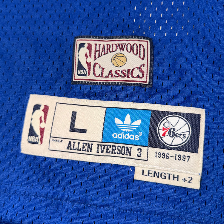 Adidas Hardwood Classics 1996-97 Philadelphia 76ers Allen Iverson Away Jersey Sz L