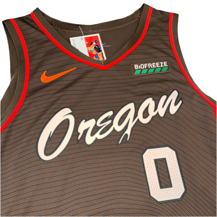 Nike Authentic Portland Trailblazers Damian Lillard Oregon City Jersey Sz XL