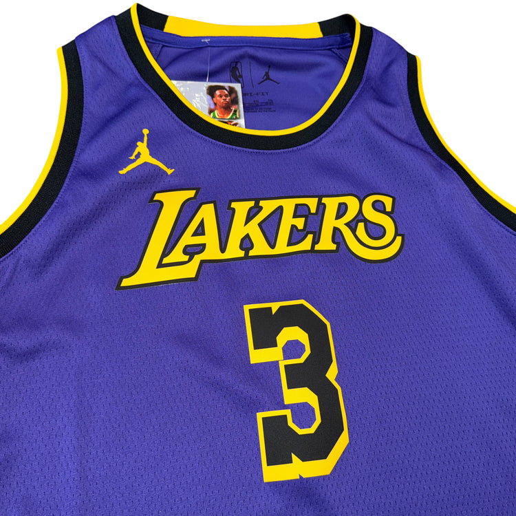 Jordan Swingman 2022-24 Statement Edition Los Angeles Lakers Anthony Davis Jersey Sz YXL