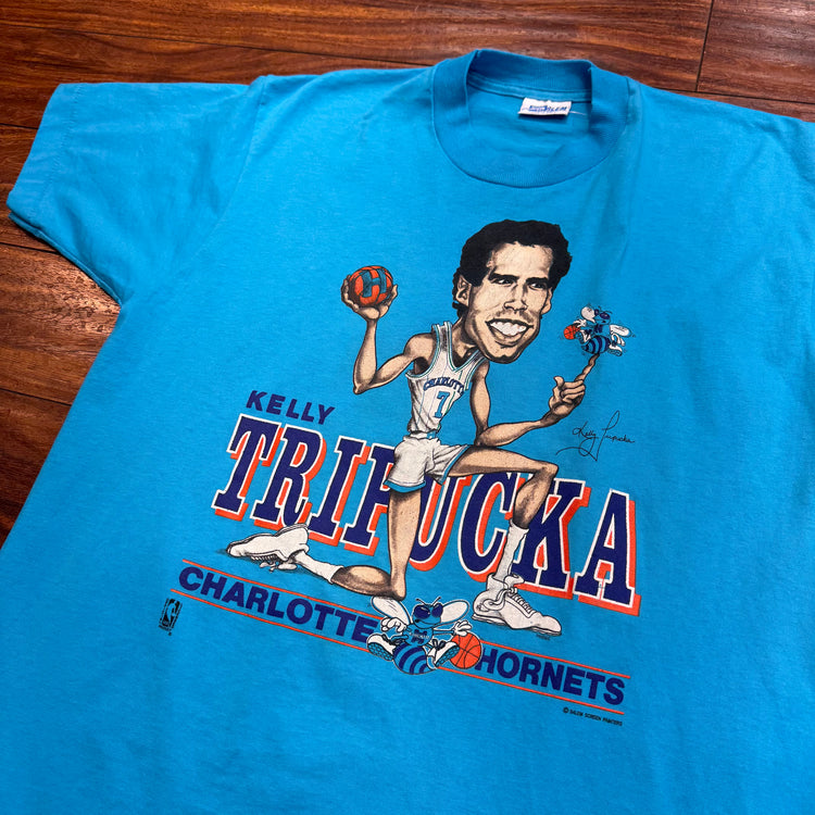 Salem Sportswear 90’s Charlotte Hornets Kelly Tripucka Tee Sz XL