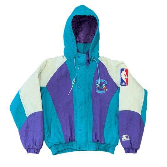 Starter Youth Charlotte Hornets Puffer Sz YM