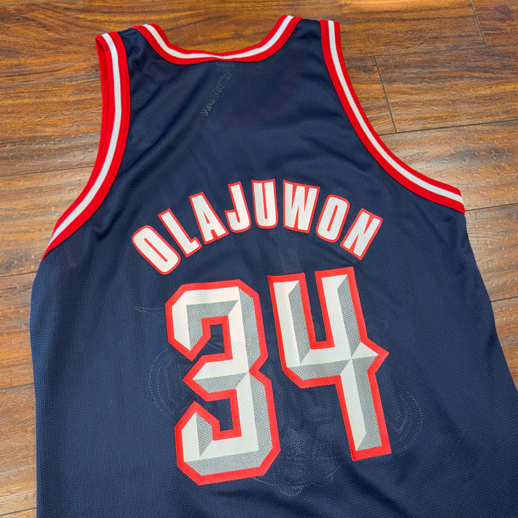 Champion houston Rockets Hakeem Olajuwon Jersey Sz XL