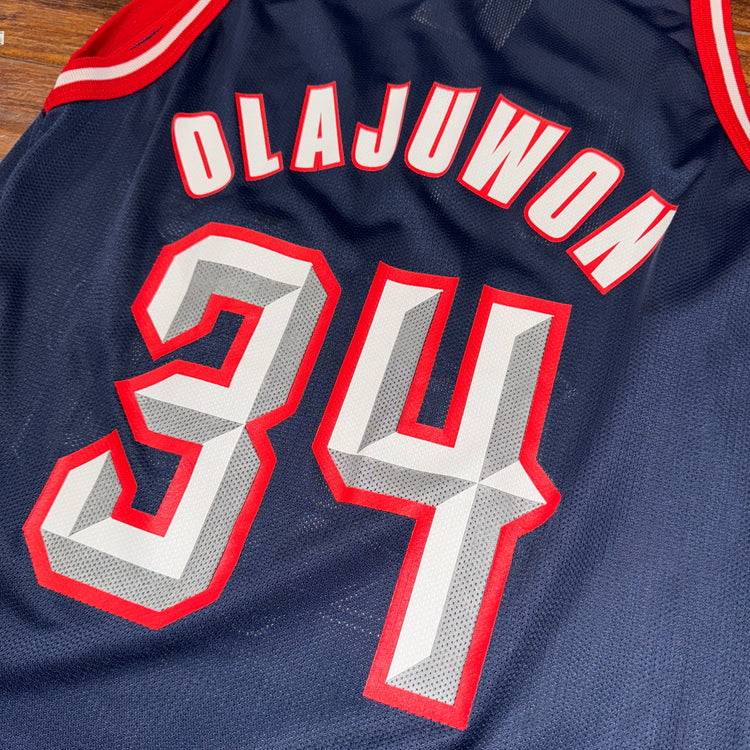 Champion Houston Rockets Hakeem Olajuwon Jersey Sz L