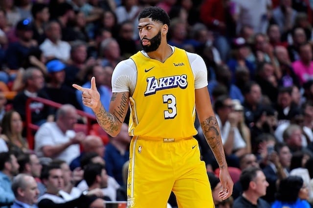 Nike Swingman 2019-20 City Edition Los Angeles Lakers Anthony Davis Jersey Sz L