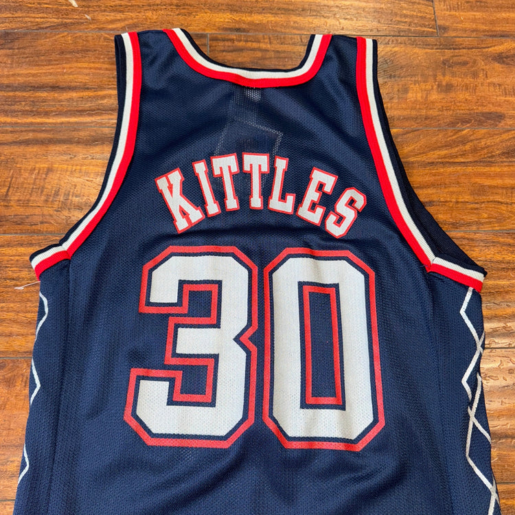 Champion New Jersey Nets Kerry Kittles Jersey Sz M